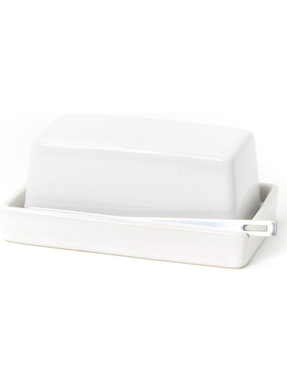 Compact Ceramic Butter Dish with Lid - Fits Stubby West Coast Butter Sticks